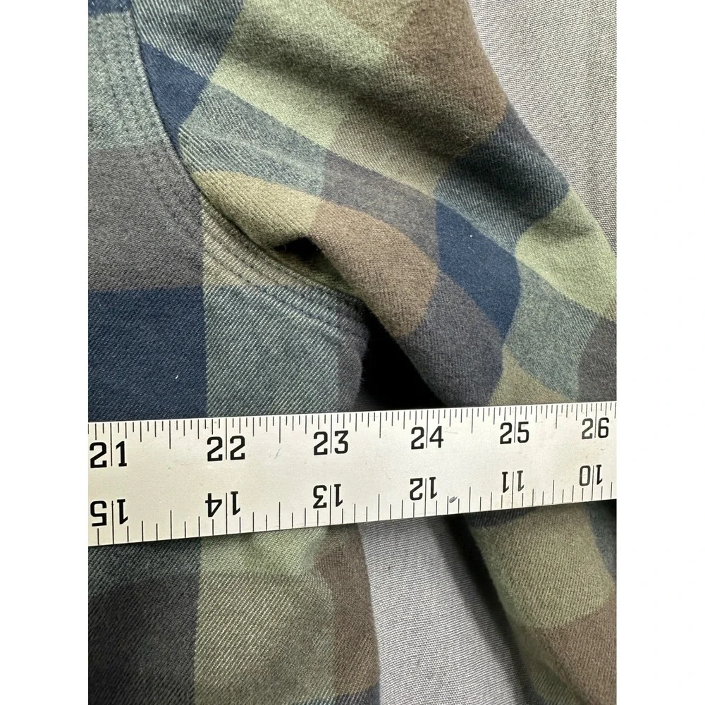 Carhartt Men's L Tall Loose‎ Fit Flannel Plaid Heavyweight Button Down Shirt